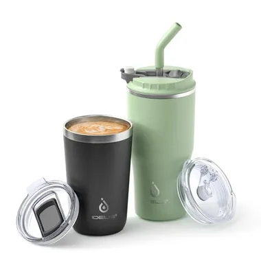 20 oz tumbler with a straw in the standard colourway