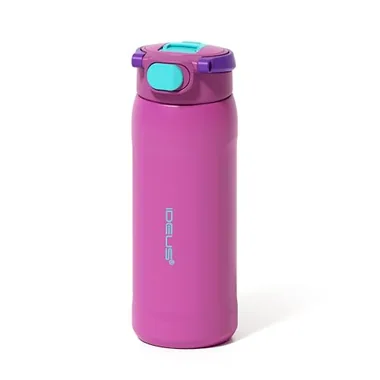 18 oz insulated bottle with a straw in Lilac