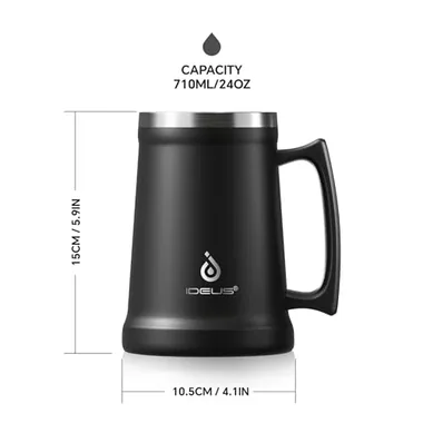 24/34 oz insulated beer stein, view 4
