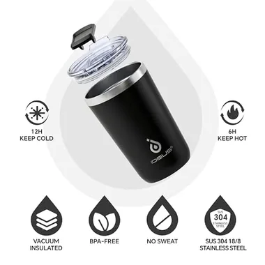 20 oz travel tumbler, sliding lid, view 2