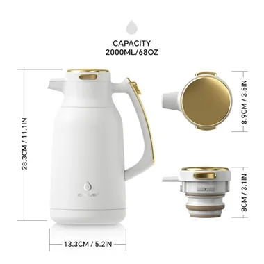 68 oz thermal carafe with a 1.4 gallon dispenser, view 5